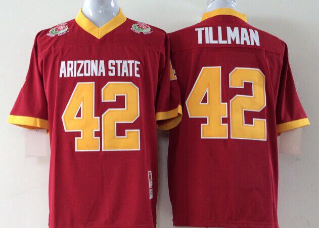 Men Arizona State Sun Devils #42 Tillman Red 2025 NCAA Jersey->st.louis cardinals->MLB Jersey